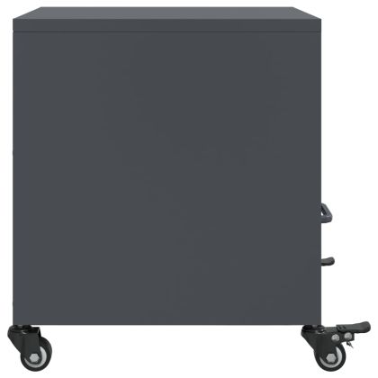 Нощно шкафче, антрацит, 36x39x43,5 см, стомана
