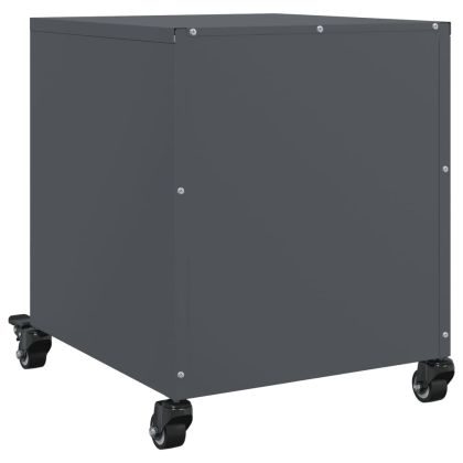 Нощно шкафче, антрацит, 36x39x43,5 см, стомана