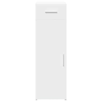 Сайдборд, бял, 30x42,5x93 см, инженерно дърво