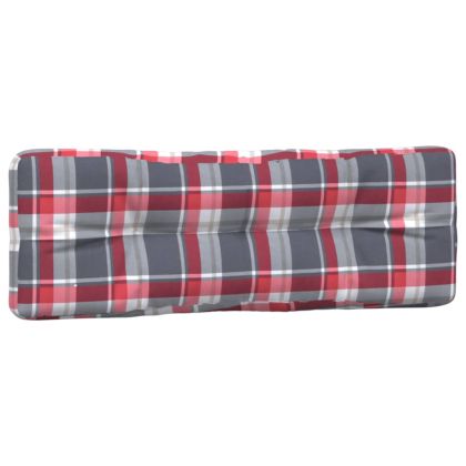 Палетни възглавници, 2 бр, червено каре, текстил