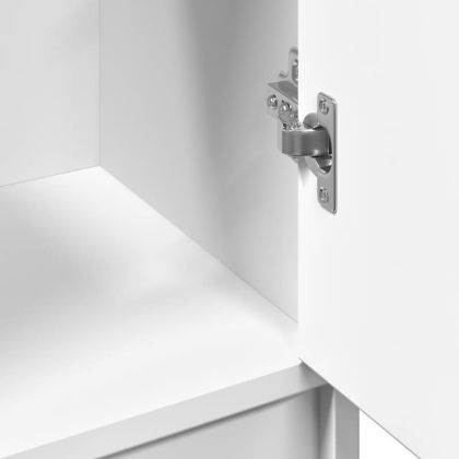 Долен шкаф за мивка, бял, 63x29x55 см, инженерно дърво