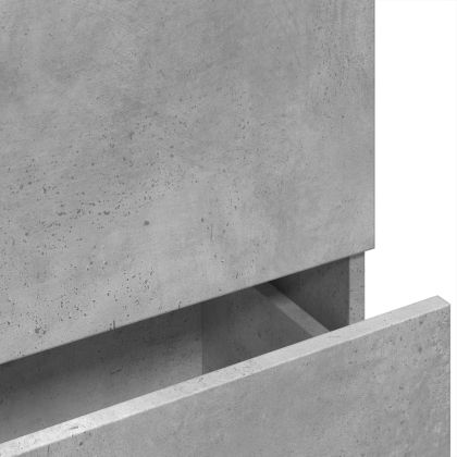 Долен шкаф за мивка, бетонно сив, 78x37x59 см, инженерно дърво