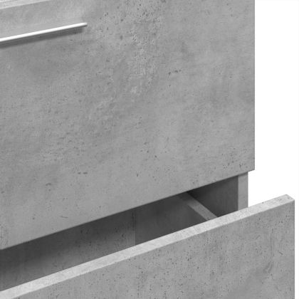 Долен шкаф за мивка, бетонно сив, 59x37x59 см, инженерно дърво