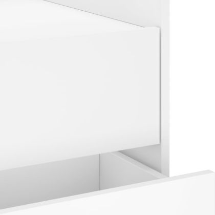 Нощно шкафче, бяло, 45x50x50 см, инженерно дърво