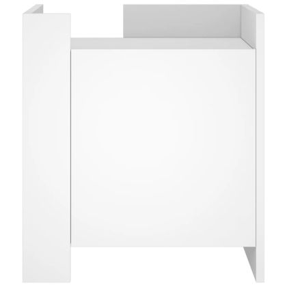 Нощно шкафче, бяло, 45x50x50 см, инженерно дърво