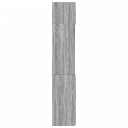 Шкаф за съхранение, сив сонома, 70x42,5x225 см, инженерно дърво