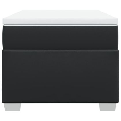 Боксспринг легло с матрак, черно, 80x200 см, изкуствена кожа