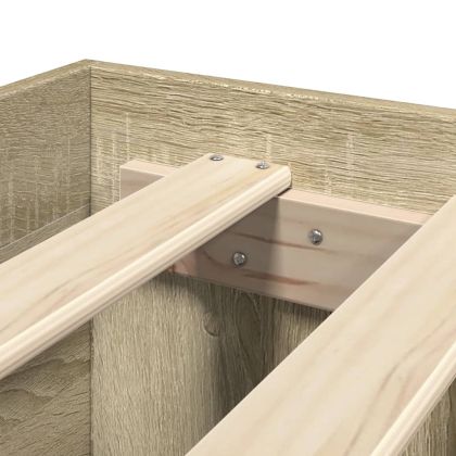 Рамка за легло без матрак сонома дъб 150x200 см инженерно дърво