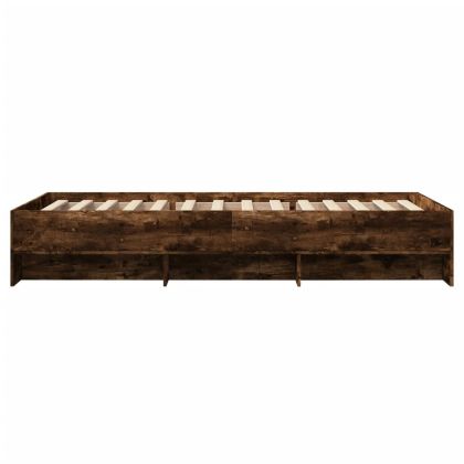 Рамка за легло без матрак опушен дъб 90x190 см инженерно дърво