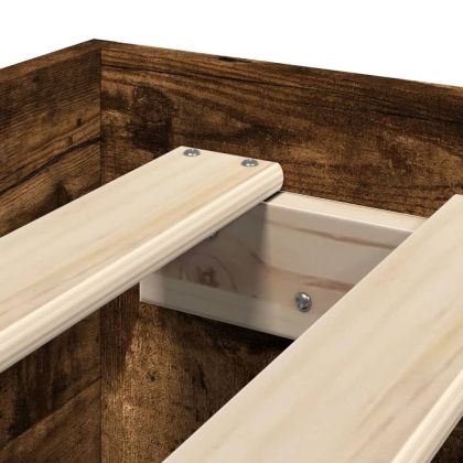 Рамка за легло без матрак опушен дъб 90x200 см инженерно дърво