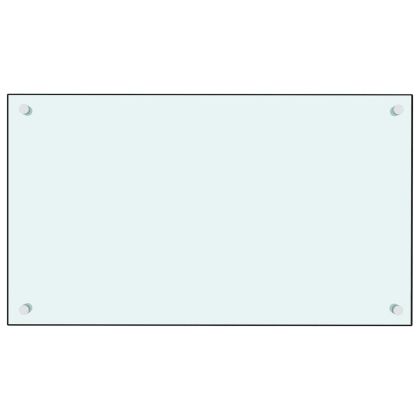 Кухненски гърбове, 2 бр, бял, 70x50 см, закалено стъкло