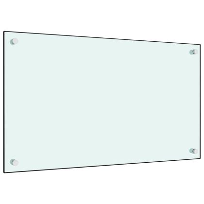 Кухненски гърбове, 2 бр, бял, 70x50 см, закалено стъкло