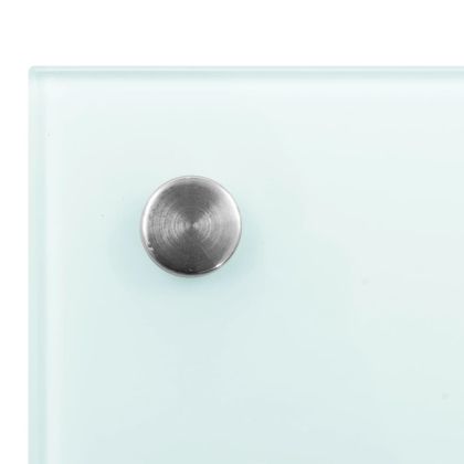 Кухненски гърбове, 2 бр, бял, 80x40 см, закалено стъкло