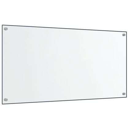 Кухненски гърбове, 2 бр, прозрачен, 80x40 см, закалено стъкло