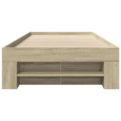 Рамка за легло без матрак сонома дъб 90x200 см инженерно дърво