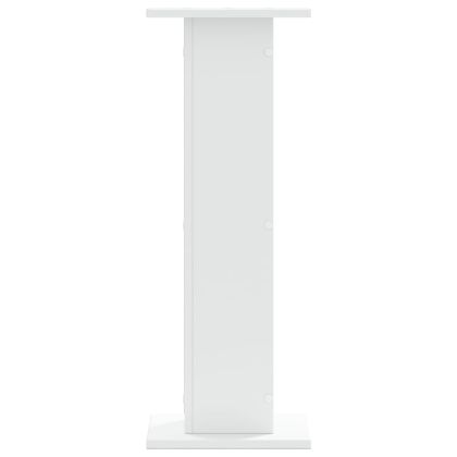 Стойки за растения 2 бр бели 30x30x80 см инженерно дърво