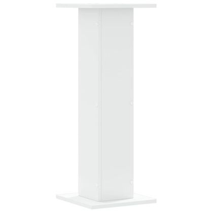 Стойки за растения 2 бр бели 30x30x80 см инженерно дърво