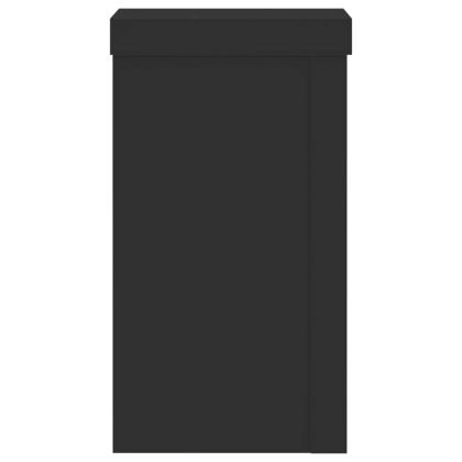 Стойки за растения 2 бр черни 10x10x18 см инженерно дърво