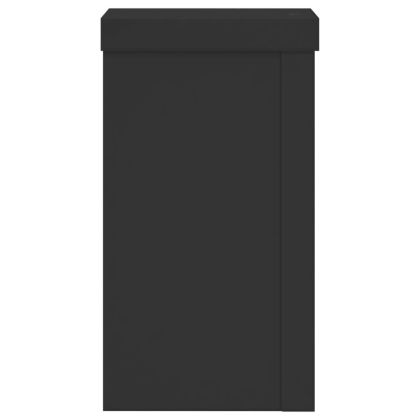 Стойки за растения 2 бр черни 10x10x18 см инженерно дърво