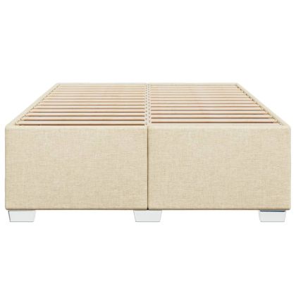Рамка за легло без матрак, кремава, 160x200 см, плат