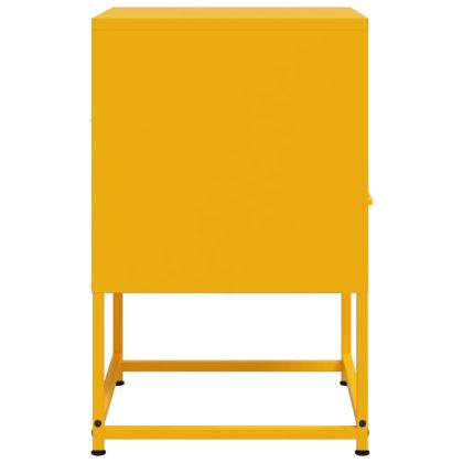 Нощни шкафчета 2 бр горчица жълто 36x39x60,5 см стомана