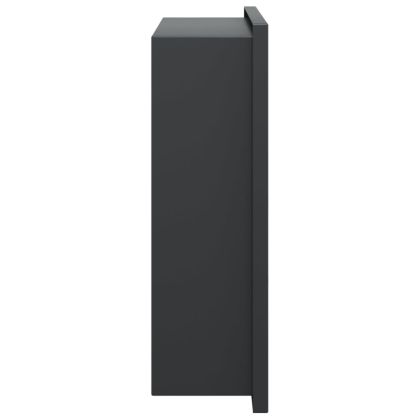 Душ ниша, матово черно, 32x32x9 см, неръждаема стомана