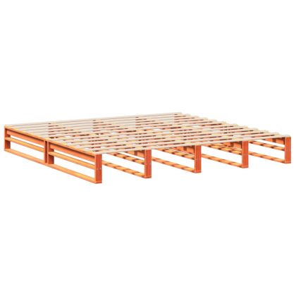 Рамка за легло без матрак, восъчнокафяв, 200x200 см, бор масив