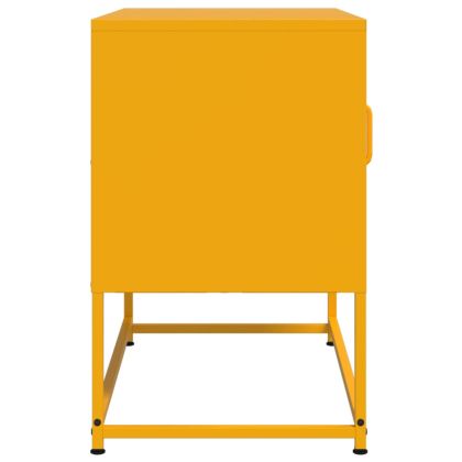 ТВ шкаф, горчица жълто, 68x39x60,5 см, стомана