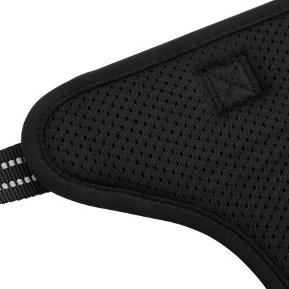 Кучешки нагръдник с отразяващи ивици регулируем черен M