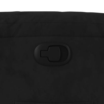 Изправящ реклайнер стол, черен, микрофибърен текстил