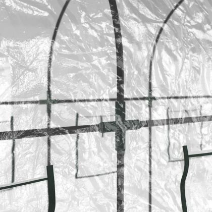 Прозрачна оранжерия 160x400x190 см PVC и стомана с прахова боя