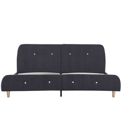 Рамка за легло без матрак Тъмно сив плат 150x200 cm