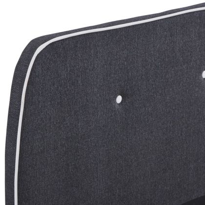 Рамка за легло без матрак Тъмно сив плат 150x200 cm