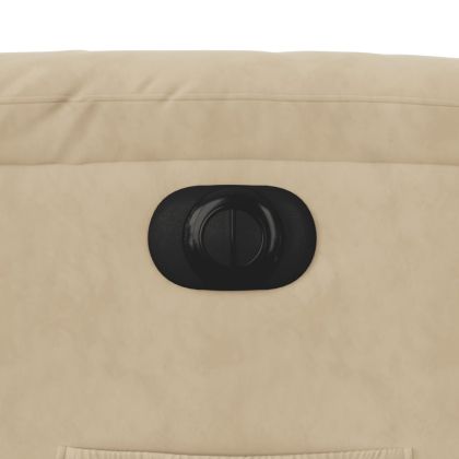 Електрически изправящ реклайнер, кремав, микрофибърен текстил