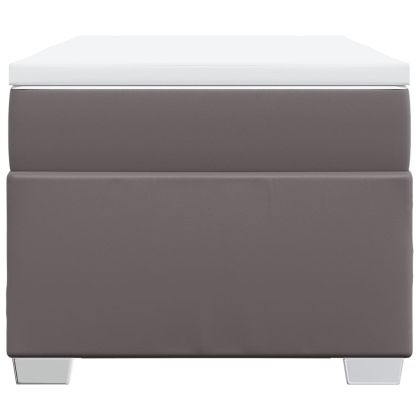 Боксспринг легло с матрак, сиво, 80x200 см, изкуствена кожа