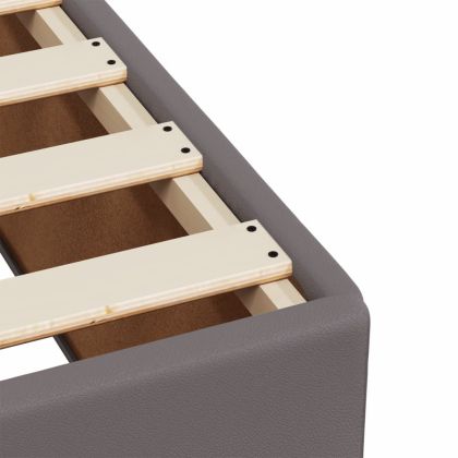 Боксспринг легло с матрак, сиво, 120x190 см изкуствена кожа