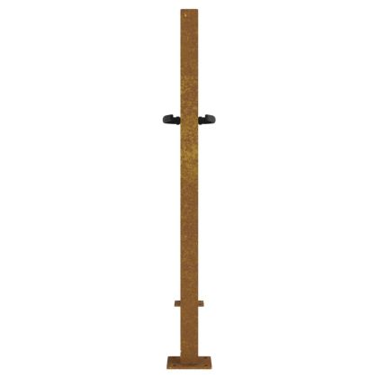 Градинска порта 100x75 см, кортенова стомана, квадратен дизайн