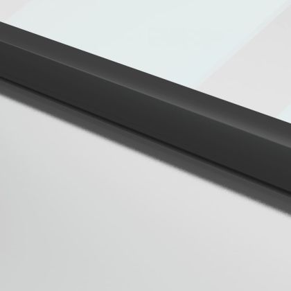 Интериорна врата черна 76x201,5 см закалено стъкло и алуминий