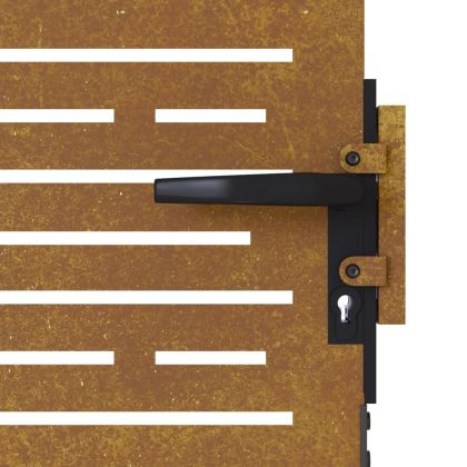 Градинска порта 85x75 см, кортенова стомана, квадратен дизайн