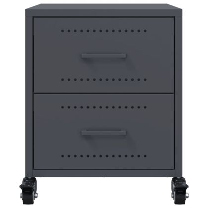 Нощно шкафче, антрацит, 36x39x43,5 см, стомана