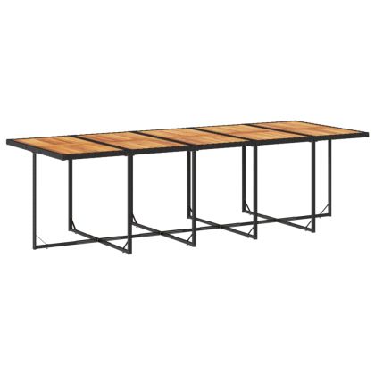 Градински комплект с възглавници 15 части полиратан черен