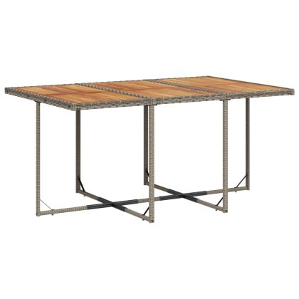 Градински комплект с възглавници 11 части сив полиратан