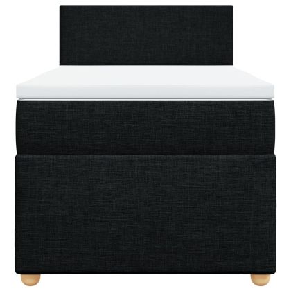 Боксспринг легло с матрак, черна, 90x190 см, плат