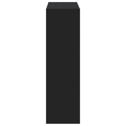 Библиотека черна 102x32x108 см инженерно дърво