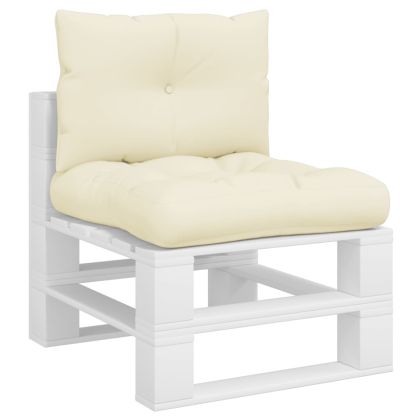 Палетни възглавници, 2 бр, кремави, текстил