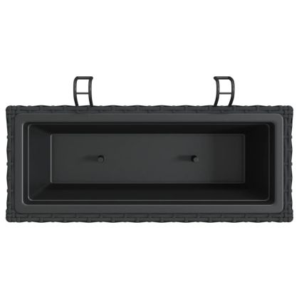 Саксии с куки 2 бр черен полиратан