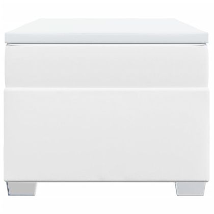 Боксспринг легло с матрак, бяло, 80x200 см, изкуствена кожа