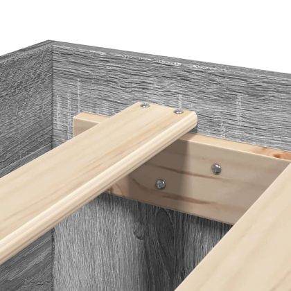 Рамка за легло без матрак сив сонома 180x200см инженерно дърво