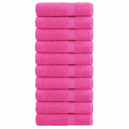 Премиум кърпи за баня 10 бр розови 70x140 см 600 gsm 100% памук