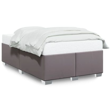 Рамка за легло, сива, 120x200 см, изкуствена кожа